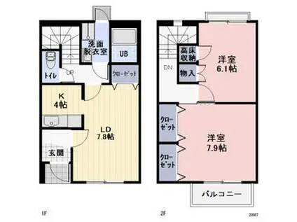 PRIMERA E(2LDK)の間取り写真