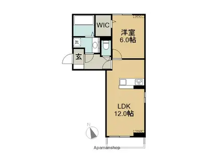 アルバグランデときわ(1LDK/3階)の間取り写真