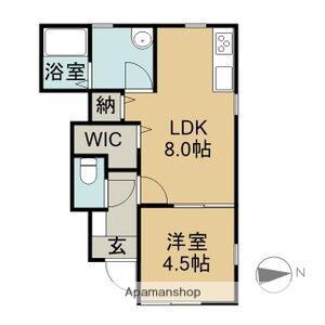 リーブルファイン前田町(1LDK/1階)の間取り写真