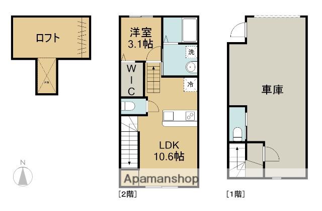BASE SIIK(1LDK/2階)の間取り写真