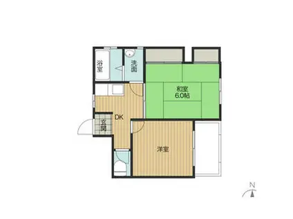 下田ビル(2DK/7階)の間取り写真