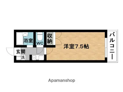 グランヒルズ(1K/1階)の間取り写真