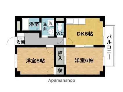 SURPLUSTE2(2DK/2階)の間取り写真