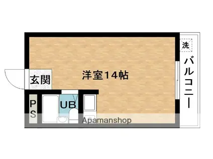 ブエナビスタ伊賀(ワンルーム/1階)の間取り写真