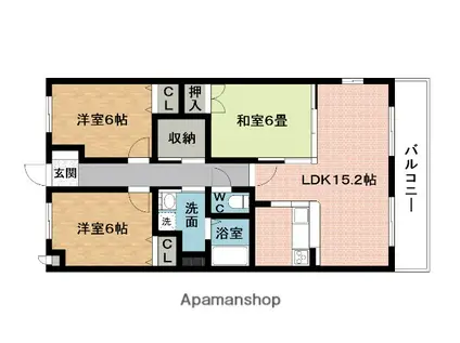 ラフィネ(3LDK/2階)の間取り写真