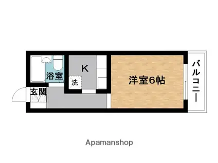 マンションティアラ(1K/3階)の間取り写真