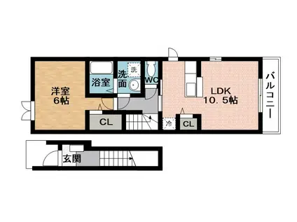 SUNLIT伊賀上野(1LDK/2階)の間取り写真