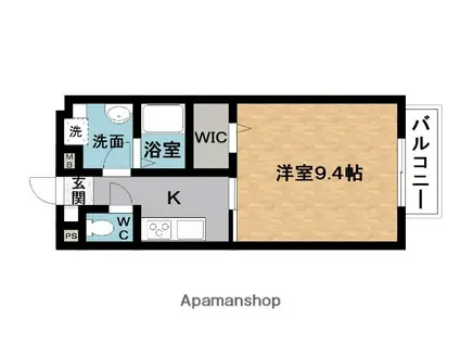 グランハイツ茅町B(1K/1階)の間取り写真