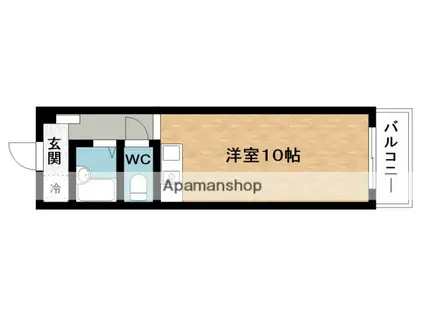 グリーンパレス瀬古口(1K/4階)の間取り写真