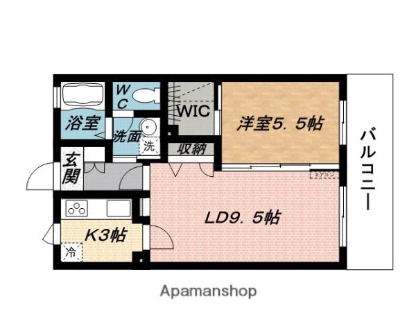 ディアス希央台(1LDK/2階)の間取り写真