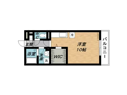 ヴェルモンターニュ(ワンルーム/1階)の間取り写真