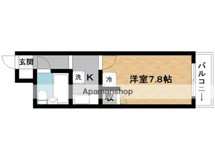 タウニーBIGTOMORROW(1K/1階)の間取り写真