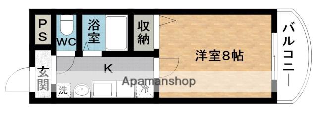 フィールドコート(1K/3階)の間取り写真