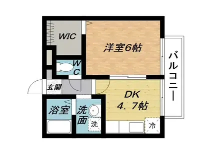 メゾン・ドレシャトー(1DK/2階)の間取り写真