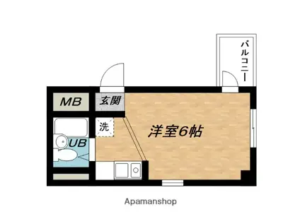 カーサ・デルソーレ栄町(ワンルーム/3階)の間取り写真