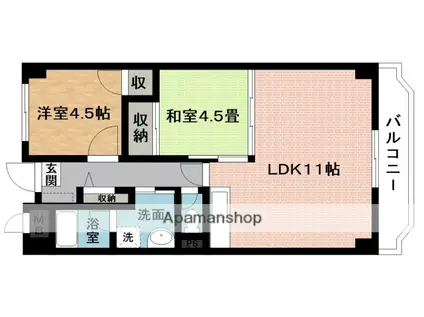 ドミールアローウイステリア(3DK/6階)の間取り写真