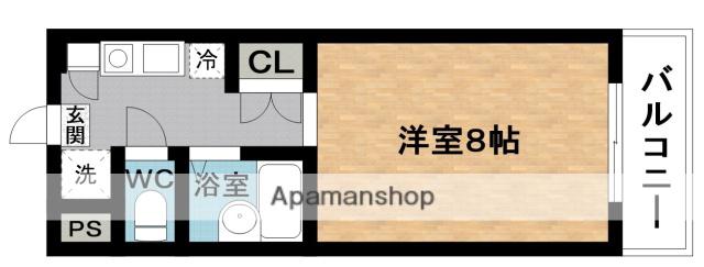 ロゼーリ(1K/3階)の間取り写真