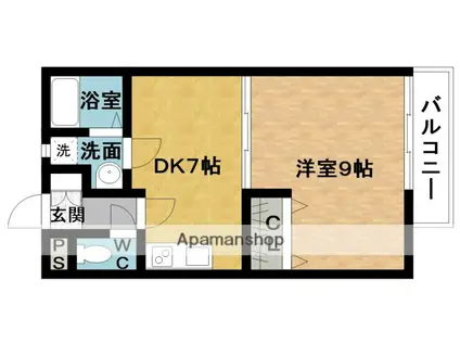 VILLAGEEMONⅠ(1DK/2階)の間取り写真