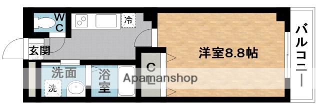 エトワール鴻之台(1K/2階)の間取り写真