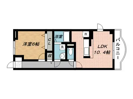 ナリッシュ(1LDK/1階)の間取り写真