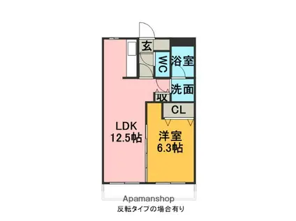 TEA POT(1LDK/1階)の間取り写真