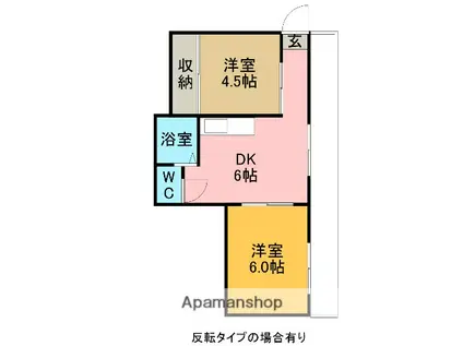 コンフォート小畑マンション(2DK/3階)の間取り写真