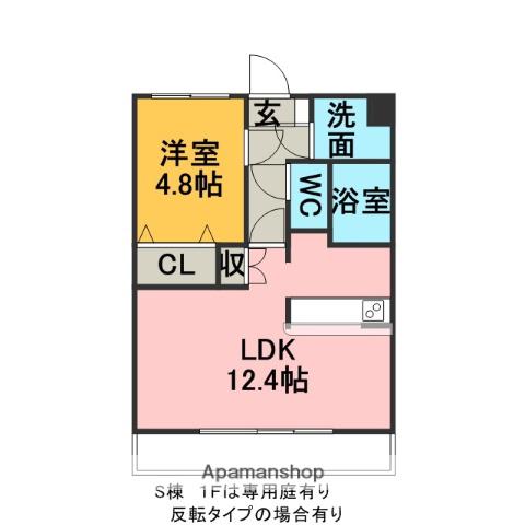 CASA DUO(1LDK/2階)の間取り写真