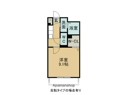 BIJOUX(1K/2階)の間取り写真