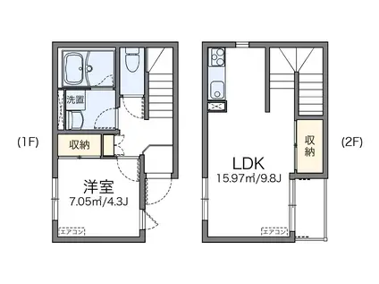 レオネクストメゾン米原(1LDK/1階)の間取り写真