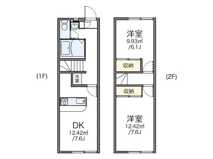 レオパレス小柿(2DK/1階)の間取り写真