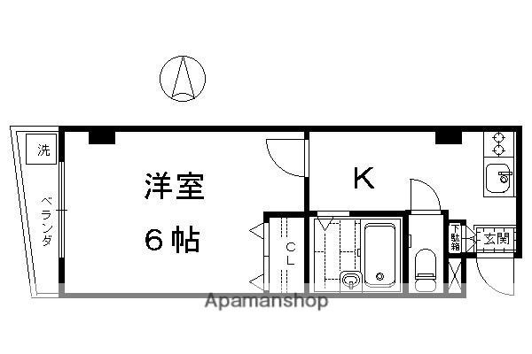 ハイツ本瓦(1K/1階)の間取り写真