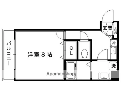 庵・光洋(1K/3階)の間取り写真