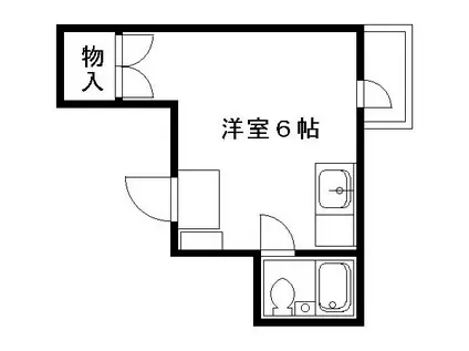 プライム・ベル(1K/3階)の間取り写真