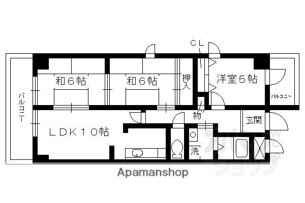 エクセル久我の杜(3LDK/3階)の間取り写真