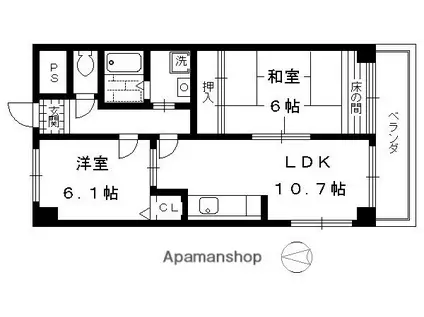 Mレヴェンテ(2LDK/2階)の間取り写真