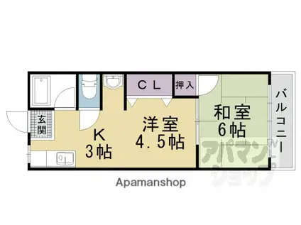 近建イレブン(2K/2階)の間取り写真