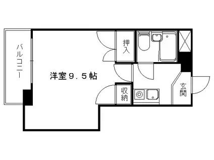 ピアッツァ・アルテ(1K/4階)の間取り写真