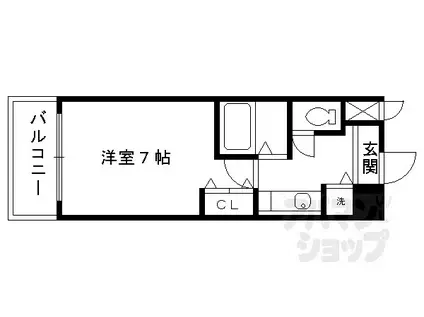 サムティ京都祇園(1K/4階)の間取り写真