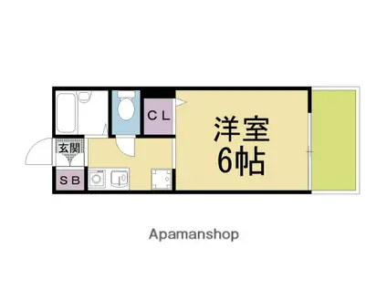 セジュール冨井(1K/1階)の間取り写真