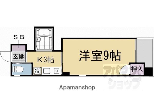 聖光堂ビル(1K/2階)の間取り写真