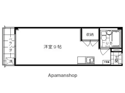 ル・松尾(1K/3階)の間取り写真