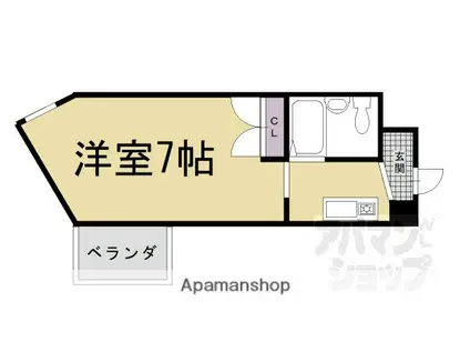 山科 SQUARE(1K/2階)の間取り写真