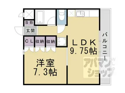 サンガーデン山科(1LDK/1階)の間取り写真