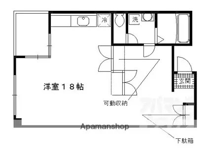 ディスティ桃山(ワンルーム/3階)の間取り写真