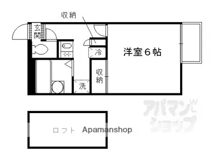 レオパレス ヒルサイドテラス(1K/2階)の間取り写真