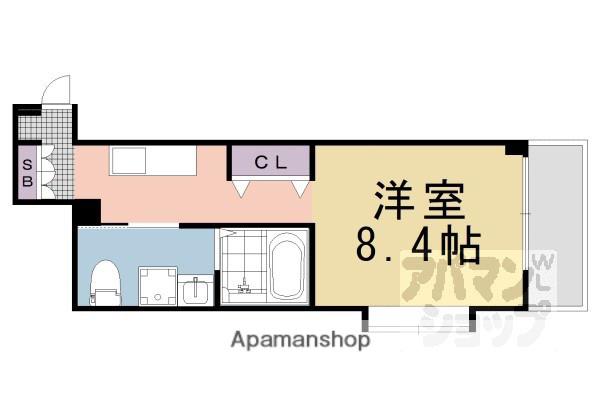 グリーン馬町(1K/2階)の間取り写真