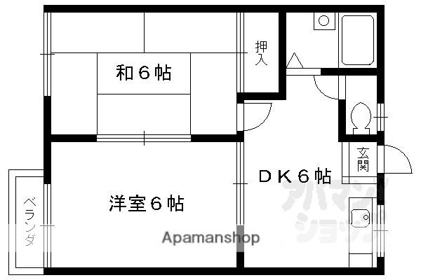プルミエールハイツ(2DK/2階)の間取り写真