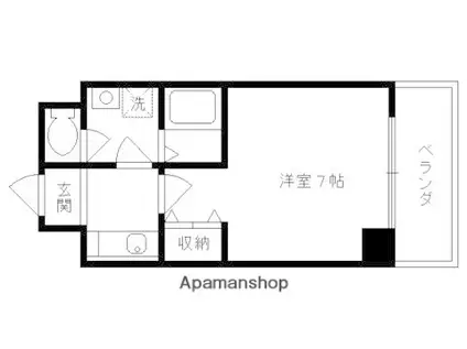 メゾンMINORU(1K/2階)の間取り写真