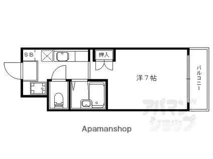 メゾン・ド・ルポーゼ(1K/1階)の間取り写真