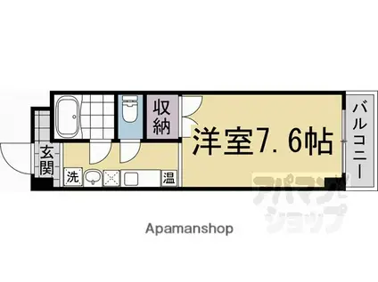 セント吉翔(1K/5階)の間取り写真